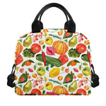 Vegan Fruits And Vegetables Print Insulated Lunch Bag