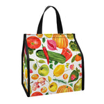 Vegan Fruits And Vegetables Print Insulated Lunch Tote