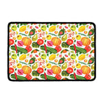 Vegan Fruits And Vegetables Print Kitchen Mat
