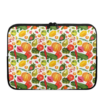 Vegan Fruits And Vegetables Print Laptop Sleeve
