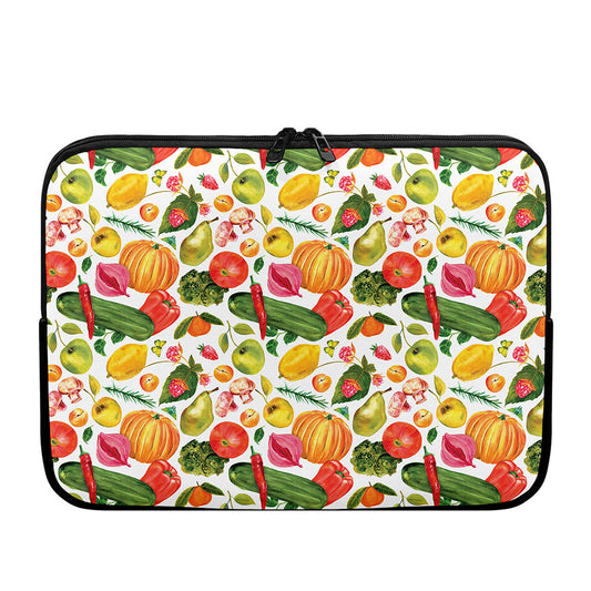 Vegan Fruits And Vegetables Print Laptop Sleeve