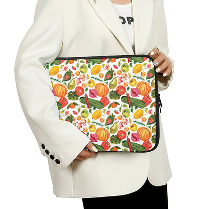 Vegan Fruits And Vegetables Print Laptop Sleeve