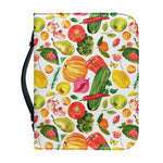 Vegan Fruits And Vegetables Print Leather Bible Cover