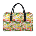 Vegan Fruits And Vegetables Print Leather Duffel Bag