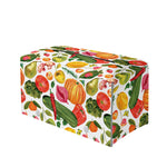 Vegan Fruits And Vegetables Print Leather Tissue Box Cover