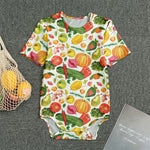 Vegan Fruits And Vegetables Print Men's Bodysuit