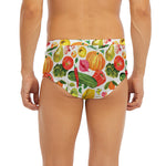 Vegan Fruits And Vegetables Print Men's Briefs
