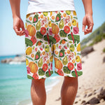 Vegan Fruits And Vegetables Print Men's Cargo Shorts