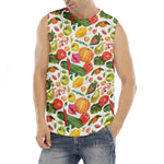 Vegan Fruits And Vegetables Print Men's Fitness Tank Top