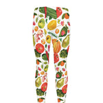 Vegan Fruits And Vegetables Print Men's leggings