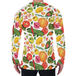 Vegan Fruits And Vegetables Print Men's Long Sleeve T-Shirt
