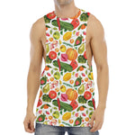 Vegan Fruits And Vegetables Print Men's Muscle Tank Top