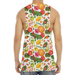 Vegan Fruits And Vegetables Print Men's Muscle Tank Top