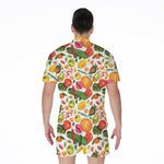 Vegan Fruits And Vegetables Print Men's Rompers