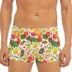 Vegan Fruits And Vegetables Print Men's Short Boxer Briefs
