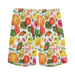 Vegan Fruits And Vegetables Print Men's Sports Shorts
