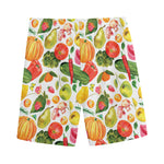 Vegan Fruits And Vegetables Print Men's Sports Shorts
