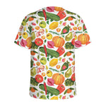 Vegan Fruits And Vegetables Print Men's Sports T-Shirt