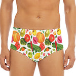 Vegan Fruits And Vegetables Print Men's Triangle Swim Briefs