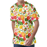 Vegan Fruits And Vegetables Print Men's Velvet T-Shirt