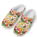 Vegan Fruits And Vegetables Print Mesh Casual Shoes