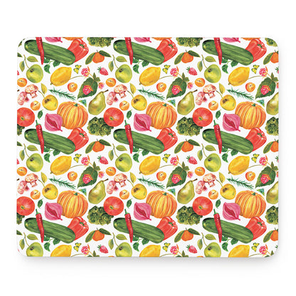 Vegan Fruits And Vegetables Print Mouse Pad