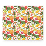 Vegan Fruits And Vegetables Print Mouse Pad