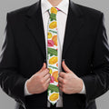 Vegan Fruits And Vegetables Print Necktie