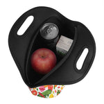 Vegan Fruits And Vegetables Print Neoprene Lunch Bag