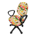 Vegan Fruits And Vegetables Print Office Chair Cover