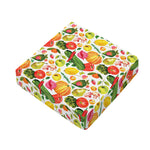 Vegan Fruits And Vegetables Print Outdoor Seat Cushion Cover