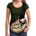 Vegan Fruits And Vegetables Print Pet Sling Carrier