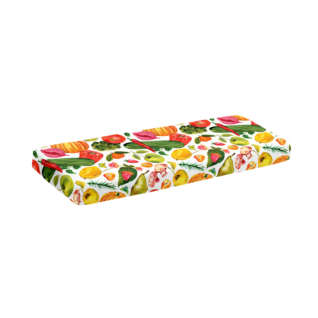 Vegan Fruits And Vegetables Print Piano Keyboard Cover