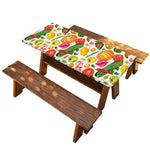 Vegan Fruits And Vegetables Print Picnic Table Cover