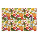 Vegan Fruits And Vegetables Print Placemat