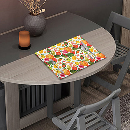 Vegan Fruits And Vegetables Print Placemat