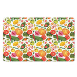 Vegan Fruits And Vegetables Print Polyester Doormat