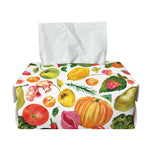 Vegan Fruits And Vegetables Print Rectangle Tissue Box Cover