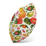 Vegan Fruits And Vegetables Print Rugby Ball