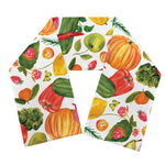 Vegan Fruits And Vegetables Print Scarf