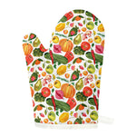 Vegan Fruits And Vegetables Print Single Oven Mitt