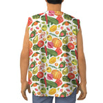 Vegan Fruits And Vegetables Print Sleeveless Baseball Jersey