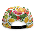 Vegan Fruits And Vegetables Print Snapback Cap
