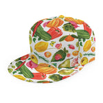Vegan Fruits And Vegetables Print Snapback Cap