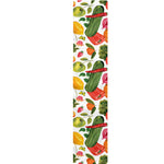 Vegan Fruits And Vegetables Print Table Runner