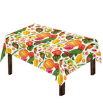 Vegan Fruits And Vegetables Print Tablecloth