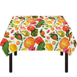 Vegan Fruits And Vegetables Print Tablecloth
