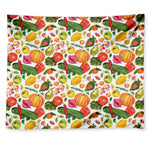Vegan Fruits And Vegetables Print Tapestry