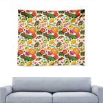 Vegan Fruits And Vegetables Print Tapestry