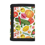 Vegan Fruits And Vegetables Print Trifold Wallet